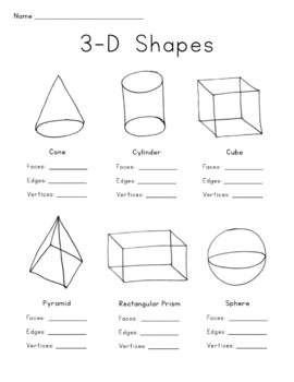 3d shapes free worksheet by leanne prince teachers pay teachers