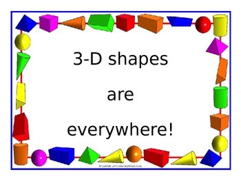 Preview of "3-D shapes are everywhere!" powerpoint