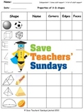 3-D Shapes Lesson Plans, Worksheets, PowerPoint and Flashcards