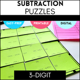 3-DIGIT SUBTRACTION PUZZLES - Subtraction Practice - Print & Digital