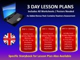 3 Day Lesson Plan. Colors - Shapes - Animals