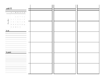 3-Day Weekly Planner Template - December 2020 by Kulit Monday Cat