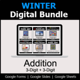 3-Digit Addition - Digital Winter Math Bundle