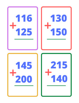 3 Digit Addition & Subtraction Flashcards. Math Bundle with 40 ...