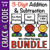 3-Digit Addition & Subtraction Practice - Crack the Code Bundle