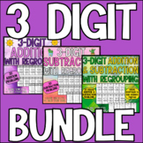 3 Digit Addition & Subtraction with Regrouping Worksheets 