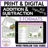 Digit Addition & Subtraction with Regrouping Word Problems