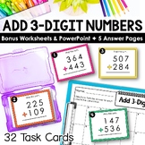 3-Digit Addition Task Cards | Addition Activities & Additi