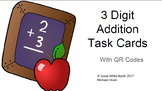 3 Digit Addition Task Cards with QR Codes