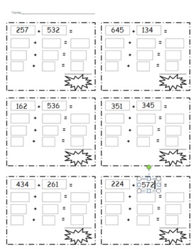 3 Digit Addition Using Expanded Notation by Chelsea Bosen | TpT