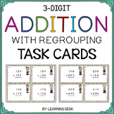 3 Triple Digit Addition With Regrouping Activity task Cards