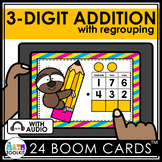 3 Digit Addition With Regrouping BOOM Card