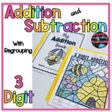 3 Digit Addition and Subtraction Color by Number   Spring 