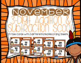 November 3 Digit Addition and Subtraction with Regrouping Scoot