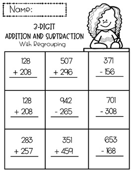 3 Digit Addition and Subtraction With and without regrouping| math ...