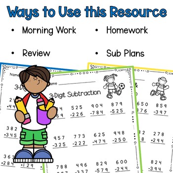 3-Digit Addition and Subtraction with Regrouping by Shelly Sitz | TpT