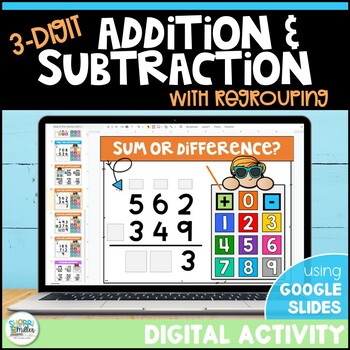 Preview of 3 Digit Addition & Subtraction with Regrouping Digital Resources Math Activities