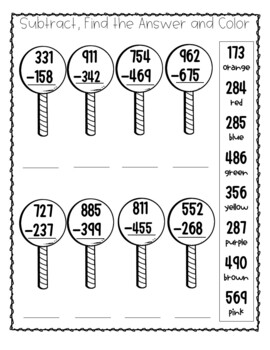 3-Digit Addition and Subtraction with Regrouping Worksheets by Dollar