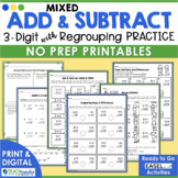 3 Digit Addition and Subtraction with Regrouping Easel™ Re