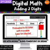 3-Digit Addition for Google Slides and SEESAW Preloaded fo
