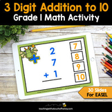 3 Digit Addition to 10 | Grade 1 Math Practice | Morning Work
