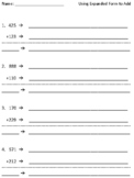 3 Digit Addition with Expanded Form