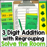 3 Digit Addition with Regrouping - St. Patrick’s Day Math