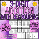 3-Digit Addition with Regrouping Worksheets (Printable + G