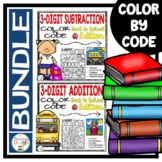 3-Digit Back to School Addition and Subtraction Color by C