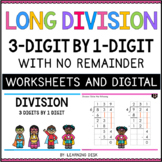 3 Digit By 1 Digit Long Division Practice Worksheets and G