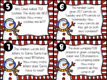 3-Digit Christmas Addition and Subtraction by Giving Grace | TpT