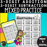 3 Digit Addition Subtraction Worksheets | Mixed With and W