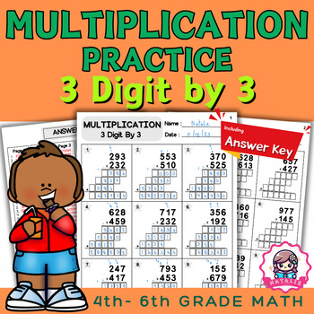 Preview of 3 Digit Multiplication by 3 | Fluency in multiplication strategies | Math