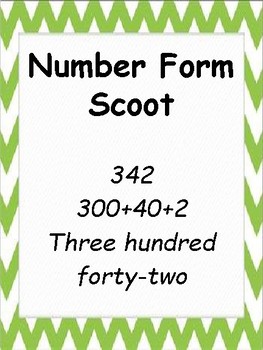 3 digit number forms scoot and worksheets expanded standard word