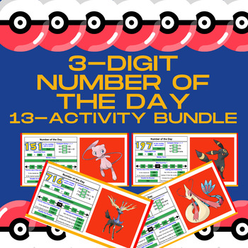 Preview of 3-Digit Number of the Day - Digital Practice NO PREP! - Bundle #1