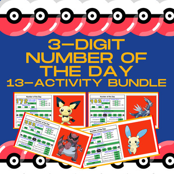 Preview of 3-Digit Number of the Day - Digital Practice NO PREP! - Bundle #2