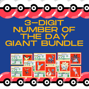 Preview of 3-Digit Number of the Day - Digital Practice NO PREP! - GIANT BUNDLE