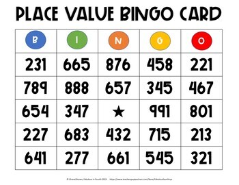 3-Digit Place Value BINGO (2.NBT.1) by FabulousFourthNYC | TpT