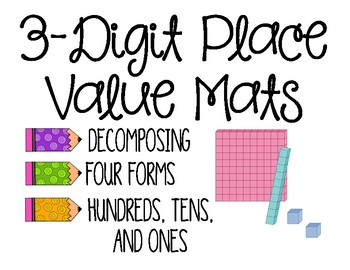 Preview of 3 Digit Place Value Mats