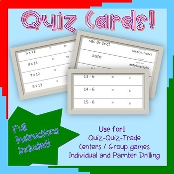 Preview of Place Value (3 digit) Quiz Cards (for Quiz-Quiz-Trade Activities)