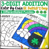 3-Digit St. Patrick's Day Addition Color by Number with an