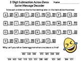 3 Digit Subtraction Across Zeros Game: Easter Math Message