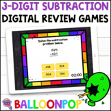 3rd Grade 3-Digit Subtraction Digital Math Review Games Ba