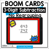 3-Digit Subtraction Boom Cards (No Regrouping) Distance Learning