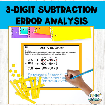 Preview of 3 Digit Subtraction Error Analysis