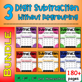 Preview of 3 Digit Subtraction Facts Fluency Timed Tests Math Fact Fluency Practice