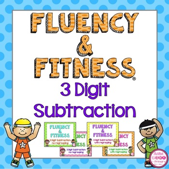 Preview of 3 Digit Subtraction Fluency & Fitness® Brain Breaks