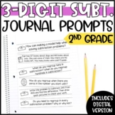 3-Digit Subtraction Math Journal Prompts - 2nd Grade