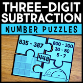 3-Digit Subtraction Number Puzzles - Three-Digit Math Cent