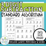 3 Digit Subtraction Standard Algorithm Worksheets